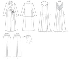 Butterick 5963 Misses' Pattern Sleepwear Set Pattern | Easy 19 Butterick 5963 Misses' Pattern Sleepwear Set Pattern | Easy -Jaycotts Shop B5963j