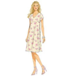 Butterick 6317 Misses' Pullover V-Neck Dresses Pattern -Jaycotts Shop B6317 full 2