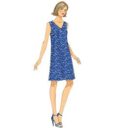 Butterick 6317 Misses' Pullover V-Neck Dresses Pattern -Jaycotts Shop B6317 full 3