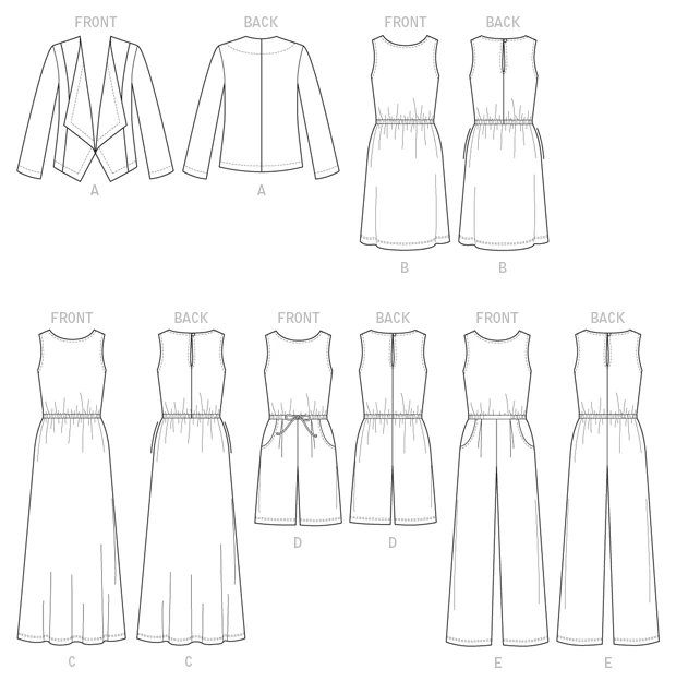 Butterick 6330 Jacket, Dress, Romper And Jumpsuits Sewing Pattern 11 Butterick 6330 Jacket, Dress, Romper And Jumpsuits Sewing Pattern - Image 11