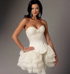 Butterick B6338 Curved-Hem Corsets And Skirts Pattern