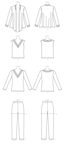 Butterick 6528 Misses' Pyjamas / Loungewear Pattern -Jaycotts Shop B6528