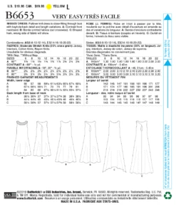 Butterick 6653 Dress Pattern -Jaycotts Shop B6653
