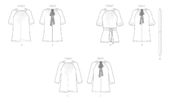 Butterick 6829 Misses' Tops And Sash Pattern -Jaycotts Shop B6829 line art