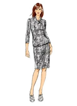 Butterick 6858 Misses' Knit Dress, Tops, Skirt And Pants Pattern -Jaycotts Shop B6858 product hires 02