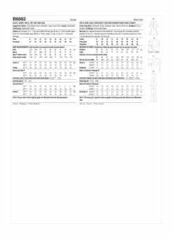 Butterick 6882 Jacket, Dress, Top, Pants And Sash Sewing Pattern -Jaycotts Shop B6882 envelope back