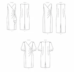 Butterick Sewing Pattern 6892 Misses' Dress -Jaycotts Shop B6892 line art
