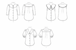 Butterick Sewing Pattern 6896 Women's Top -Jaycotts Shop B6896 line art