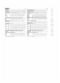 Butterick Sewing Pattern 6897 Misses' Top -Jaycotts Shop B6897 envelope back