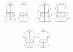 Butterick Sewing Pattern 6897 Misses' Top -Jaycotts Shop B6897 line art