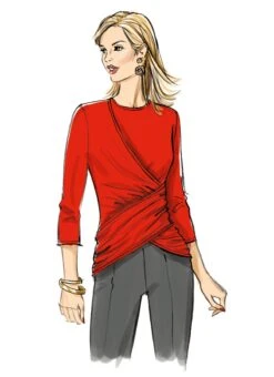 Butterick Sewing Pattern 6909 Misses' Knit Top -Jaycotts Shop B6909 03