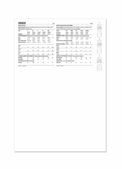 Butterick Sewing Pattern 6909 Misses' Knit Top -Jaycotts Shop B6909 envelope back