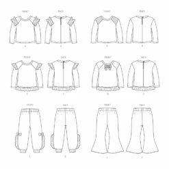 Butterick Sewing Pattern 6920 Infants' Knit Top And Pants -Jaycotts Shop B6920 line art