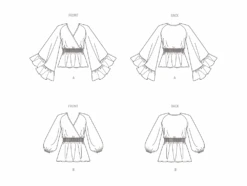 Butterick Sewing Pattern B6930 Misses' Top -Jaycotts Shop B6930 LineArt