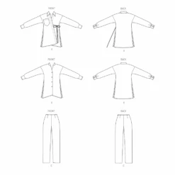 Butterick Sewing Pattern B6932 Misses’ Top And Pants -Jaycotts Shop B6932 LineArt