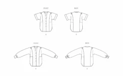 Butterick Sewing Pattern 6943 Top With Short Or Long Sleeves -Jaycotts Shop B6943 line art