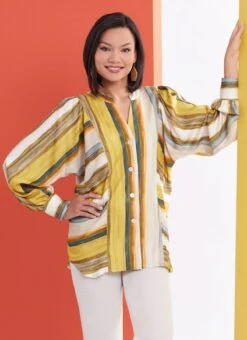Butterick Sewing Pattern 6943 Top With Short Or Long Sleeves -Jaycotts Shop B6943 product hires 01