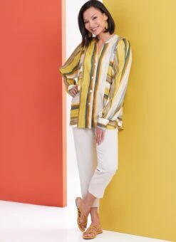 Butterick Sewing Pattern 6943 Top With Short Or Long Sleeves