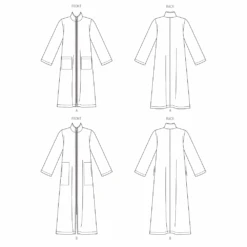 Butterick Sewing Pattern 6967 Women's Dressing Gown -Jaycotts Shop B6967 line art