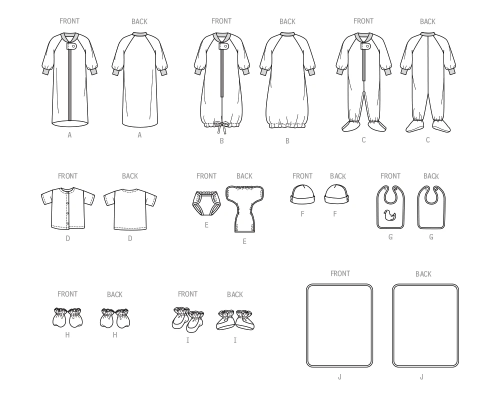 Butterick Sewing Pattern 6968 Bunting, Jumpsuit, Shirt And Accessories 14 Butterick Sewing Pattern 6968 Bunting, Jumpsuit, Shirt And Accessories - Image 14