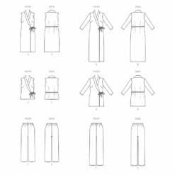 Butterick Sewing Pattern B6976 Misses' Lounge Set By Palmer/Pletsch -Jaycotts Shop B6976 line art