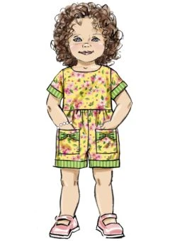 Butterick Sewing Pattern B6987 Toddlers' Dresses And Rompers -Jaycotts Shop B6987 product hires 03