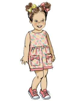 Butterick Sewing Pattern B6987 Toddlers' Dresses And Rompers -Jaycotts Shop B6987 product hires 04