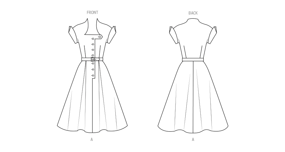 Butterick Sewing Pattern B7019 Misses' 50's Dress 5 Butterick Sewing Pattern B7019 Misses' 50's Dress - Image 5