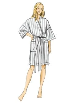 Butterick Sewing Pattern B7047 Misses' Robe And Pants Sleepwear -Jaycotts Shop B7047 02