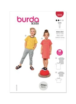 Burda Style Pattern 9229 Children's Dress And Shirt -Jaycotts Shop B9229 envelope front