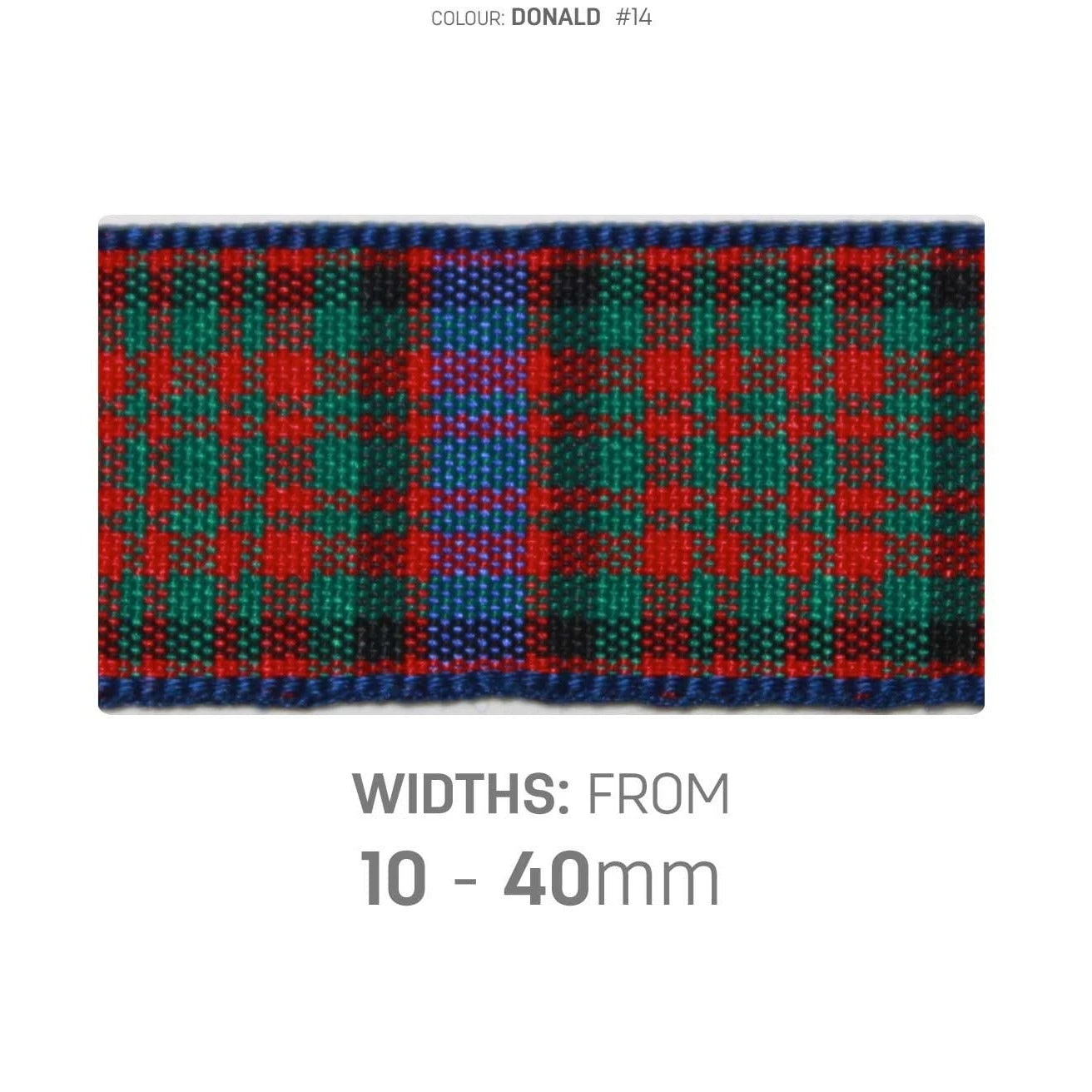 Berisfords MacDonald Tartan Ribbon 3 Berisfords MacDonald Tartan Ribbon - Image 3