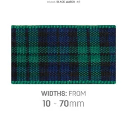 Berisfords Black Watch Tartan Ribbon -Jaycotts Shop BERISFORDS TARTAN RIBBON 9B