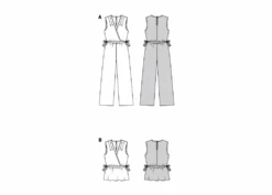 Burda Style Sewing Pattern 5914 Misses' Jumpsuit And Top -Jaycotts Shop BUR5914 line art