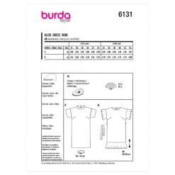 Burda Sewing Pattern 6131 Dress -Jaycotts Shop BUR6131 envelope back