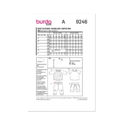 Burda Style Sewing Pattern 9246 Babies' Clothes 16 Burda Style Sewing Pattern 9246 Babies' Clothes -Jaycotts Shop BUR9246 envelope back