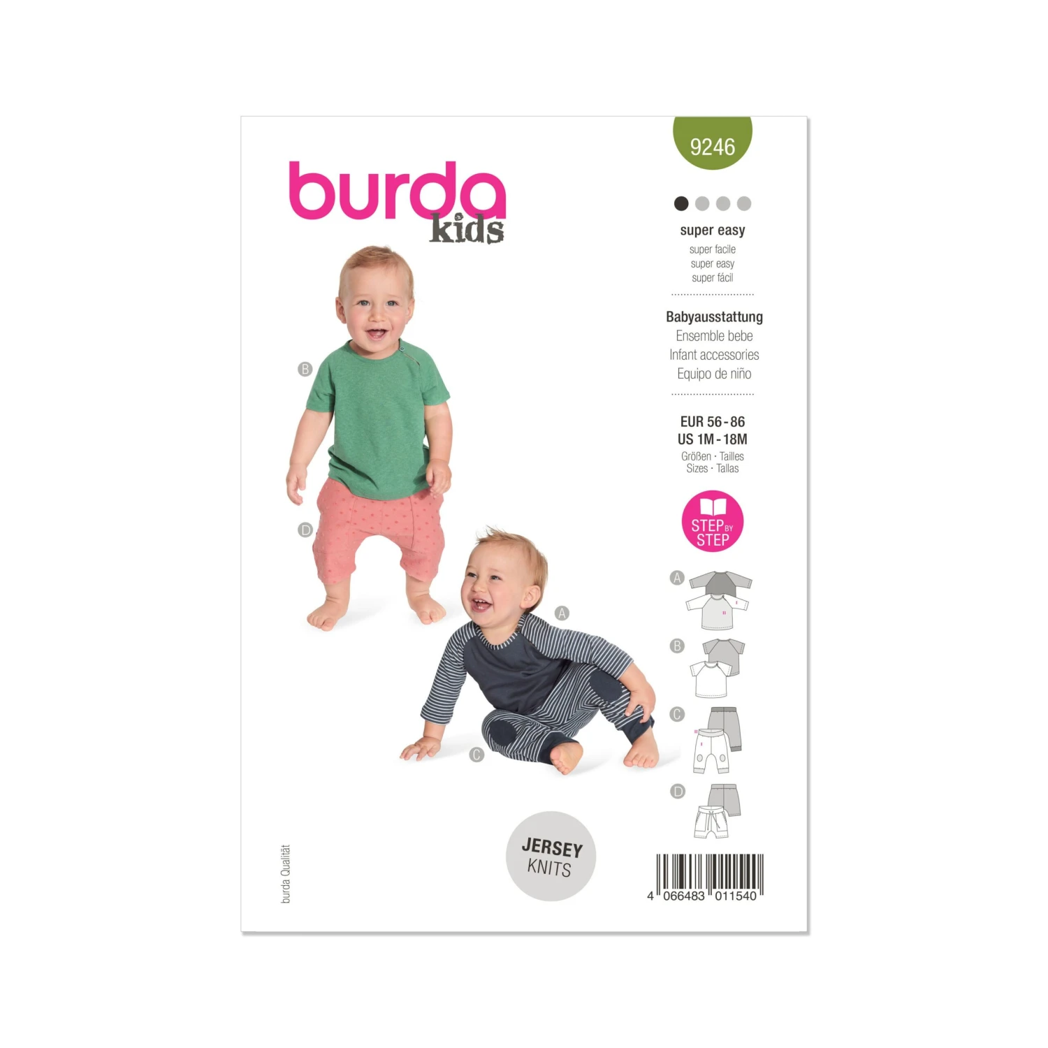Burda Style Sewing Pattern 9246 Babies' Clothes 2 Burda Style Sewing Pattern 9246 Babies' Clothes - Image 2