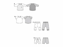 Burda Style Sewing Pattern 9246 Babies' Clothes 23 Burda Style Sewing Pattern 9246 Babies' Clothes -Jaycotts Shop BUR9246 line art