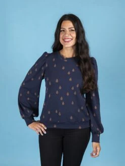 Tilly And The Buttons Billie Sweatshirt And Dress Pattern -Jaycotts Shop Billie sweatshirt balloon sleeves 1