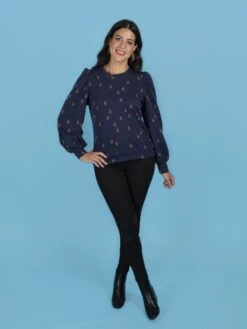 Tilly And The Buttons Billie Sweatshirt And Dress Pattern -Jaycotts Shop Billie sweatshirt balloon sleeves 4