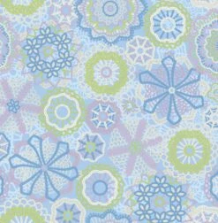 Cottage Bliss Organic Cotton Fabric, Tranquil Doily