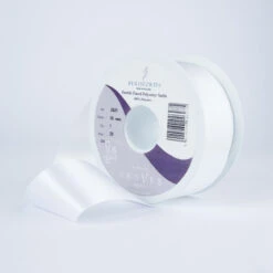 Berisfords Satin Ribbon, White