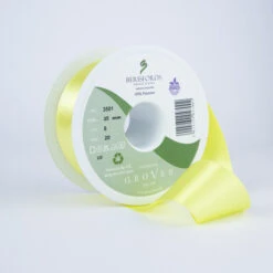 Berisfords Satin Ribbon, Lemon