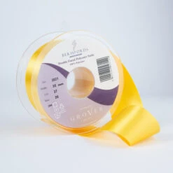 Berisfords Satin Ribbon, Golden Yellow