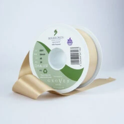 Berisfords Satin Ribbon, Ecru