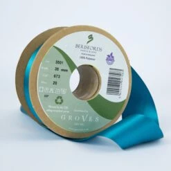Berisfords Satin Ribbon, Malibu Blue