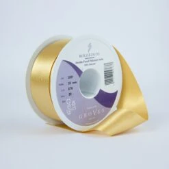 Berisfords Satin Ribbon, Honey Gold
