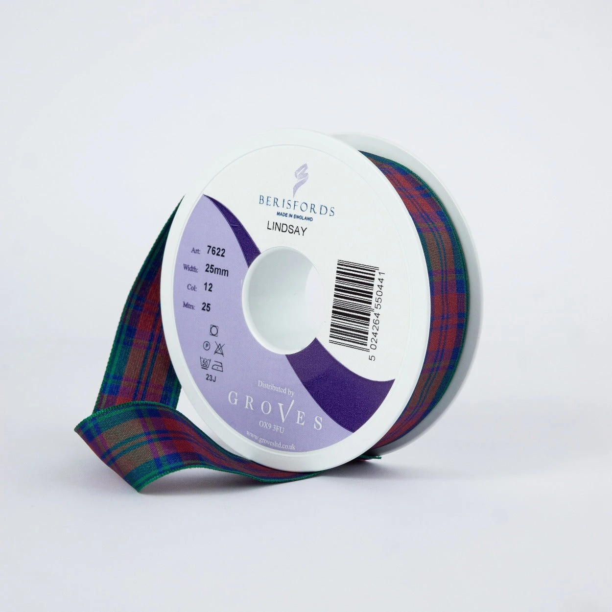 Berisfords Lindsey Tartan Ribbon 1 Berisfords Lindsey Tartan Ribbon