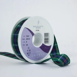 Berisfords Rose Tartan Ribbon