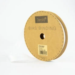 Satin Bias Binding | White