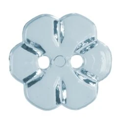 Blue Clear Flower Shape Buttons 15mm Size